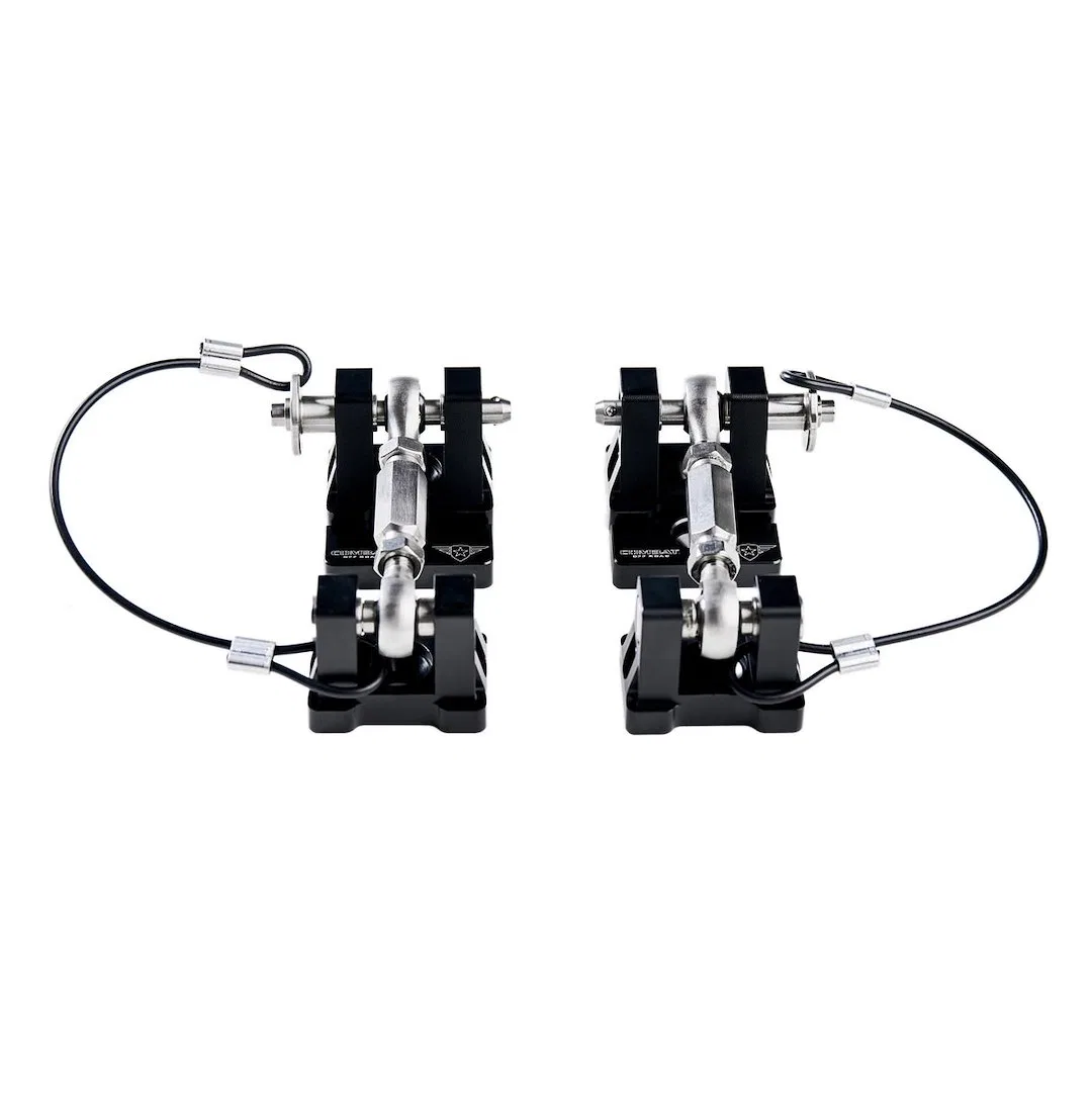 99-1090 – COMBAT OFFRD Hood Latch, Lockable Polished Silver Billet Aluminum Set Of 2